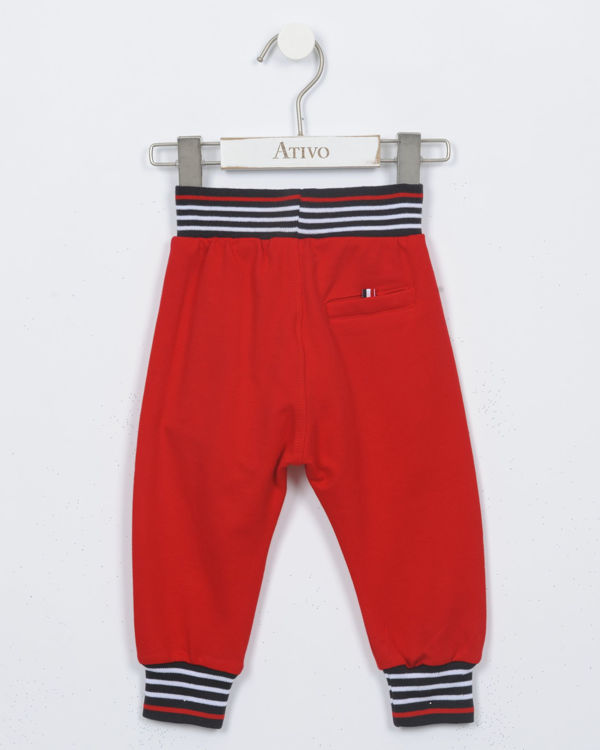 Picture of YF747 BOYS NON THERMAL TRACKSUIT TROUSERS WITH ZIP UP POCKET